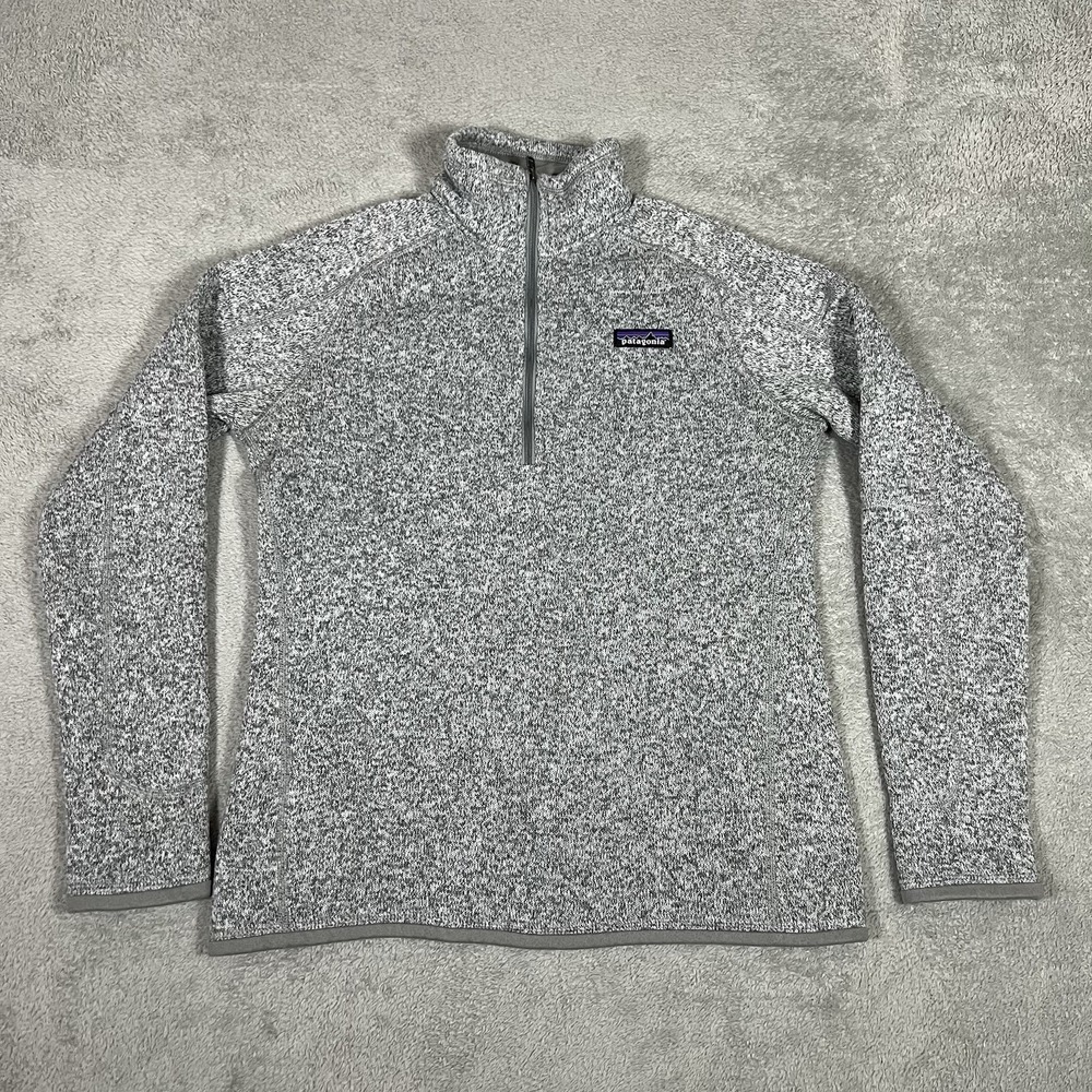Patagonia Better Sweater 1/4 Zip Fleece Womens Small Grey 25617